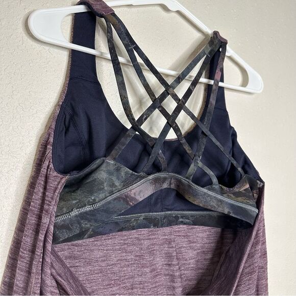Lululemon Free to be Serene Tank Top Heathered Black Cherry Radiant Multi - Picture 3 of 7